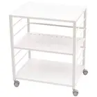 Eye Squirrel Plaza Desk Side Rack Side Wagon 3 Tiers with Casters Natural W 800