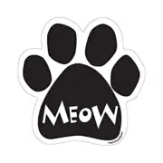 Meow Cat Dog Paw Car Magnet