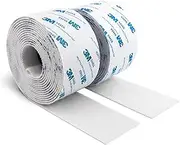 Hook and Loop Self-Adhesive Tape 2” x 10 ft. Length Adhesive Backed Interlocking Nylon Fabric Fasteners Reusable Heavy Duty Adhesive Tape for Indoor Outdoor Art Crafts Home and Office White