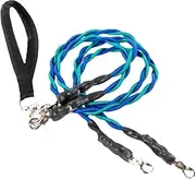 Heavy Duty Comfortable Strong Pet Accessories – Soft Grips Safety Locks, Sturdy Design | Two-Dog Leashs for Exercise, Backyard Lead for Puppies Running, Secure duals Tethering Gear for Active Owners