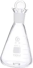 MUCKLILY 1pc Flask Reagent Beaker Water Experiment Chemistry Transparent Liquids Lab Shape with Cylinders Cooking Test Tube Science Party Mouth Professional Conical Beaker Bottle Glass