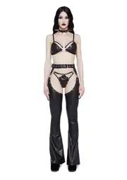 [Widow] Shadows Die Bra And Chaps Set