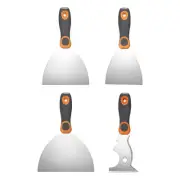 4pcs Paint Scraper Set 4" 5" 6" 10-In-1 Stainless Steel Putty Knife Painter Tool