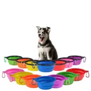 2 Pak Collapsible Foldable Pet Dog Bowl for Food & Water Bowls Dish Travel Walk