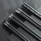 Dinning Non-Slip Tableware Kitchen Tool Sushi Chopsticks Alloy Chopsticks