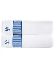 Brooks Brothers Fancy Border 2pc Bath Sheets