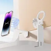 PROfezzion Airplane Travel Essentials Magnetic Phone Holder for MagSafe, iPhone 15, 14, 13, 12 & All Phones, Handsfree Phone Mount for Seat Tray Table, Pocket Size Must Have Accessories for Flying