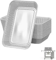 Grease Tray Liners Compatible with Weber 6415 Grill Drip Pans, Disposable Aluminum BBQ Grease Tray Liners Fits for Weber Spirit, Genesis and Genesis II LX 200/300 Series, 20 Pack, 21.6cm x 15.2cm