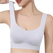[Fanteecy] Women's Wireless Seamless Yoga Sports Bra Comfort Gym Full Coverage Bra Push Up Support Bra for Small Breast