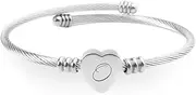 [TNSRAY] Bracelet for women, bracelet O friendship necklace, summer, pendant with initial engraving, girls O letter, bracelet O with letters in stainless steel, beach partner necklace for Valentine's