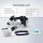 BOBOVR M2 plus Head Strap Twin Battery Combo Compatible with Meta Quest 2 VR Pow