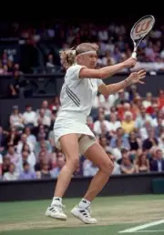 Steffi Graf of Germany against Lindsay Davenport USA during the Wo- Old Photo