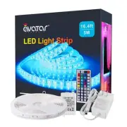 Led Strip Light, 44 keys IR remote DC12V 16.4ft Dimmable Warm Cool White RGB ...