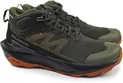 [Salomon] Men's Elixir Activ Hiking Shoe, Peat/Black/Caramel Cafe, 9