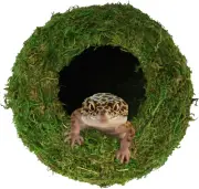 Mossy Caves, Artificial Green Moss Caves Hide for Pet Reptile Frogs and Snakes,