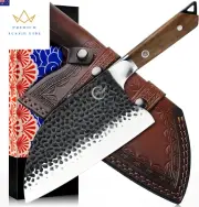 [Full Tang]Butcher Knife Handmade Forged Kitchen Chef Knife Grandsharp Pro Razor