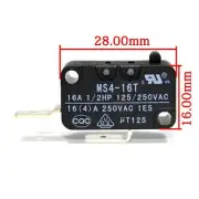 For MS4-16T Game Console / Alarms 16A 250VAC Micro Limit Switch Microswitches