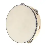 8 inch Musical Tambourine Handheld Tamborine Percussion Instrument for Party KTV