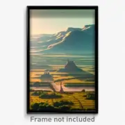 Pixel Art Poster - Sharp Land (8 Bit Psychedelic Trippy Weird Video Game Print)