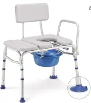 GreenChief Bedside Commode Chair 500 LBS, Padded Transfer Bench for Bathtub