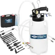 FIRSTINFO A1133PUS Patented 8.5 Liter 17 Pcs Taiwan-ATF Filler Adapters | Pneumatic Transmission Fluid Dispenser Pump | Hanging Hook | 360° Z-Swivel Air Inlet | Spring Structure Hose