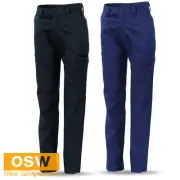 LADIES COTTON TWILL DIGGA COOL BREEZE CARGO SAFETY WORK PANTS - NAVY/BLACK