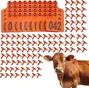 Cattle Tags,Livestock Farm Animal Tags - Identification 001-100 Tracking Tagger for Sheep Cattle Cow Goat Poultry Horse