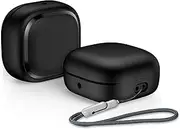 BEWZI Protective Case for Samsung Galaxy Buds Series Charge Case Comes with Lanyard, Stylish Hard Case Cover Fit Galaxy Buds FE, Buds2 Pro, Buds Pro, Buds Live, Buds 2 Protection Case (Black)