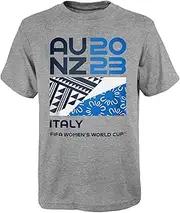 Outerstuff Youth & Kids FIFA World Cup Graphic Short Sleeve Tee, Italy, Multicolor, Kids Large-7 Heather Grey