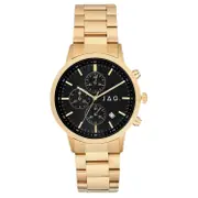 JAG Carlton Black and Gold Watch J2689A