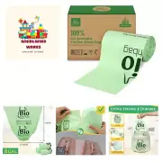 8 Gallon Green Biodegradable Kitchen Trash Bags, 100 Count, BPI and Europe O...