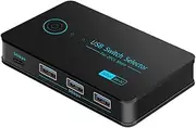 xioaue New USB3.0 KVM Switch Hotkey Switcher for PC Keyboard Mouse Printer 2 PCs Sharing 4 Devices Shared Controller 5Gbps
