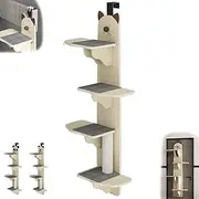 Door Hanging Cat Shelf, Multi Level Door Hanging, Over The Door Cat Perch & Climber, Over The Doors Tree Climber for Indoor Cats, Pet Jump Shelf (cat)