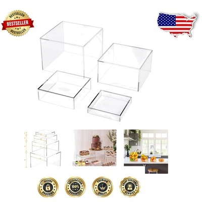 Stackable Acrylic Display Boxes - Perfect for Cakes, Artifacts, and Parties
