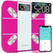 Monika Smart Scale for Body Weight Fat Muscle Mass Bluetooth with Smartphone App