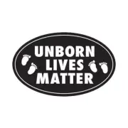 Oval Unborn Lives Matter Sticker