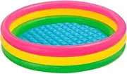 INTEX 57412 Sunset Glow Inflatable Pool, 114cm x 25cm, 3-Ring Kiddie Pool for Toddlers, Easy Inflation and Deflation, Summer Fun Essential, 136L Capacity
