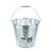 2x Large Galvanised Steel Metal Bucket Handle Ice Water Drink Wine Cooler Tub