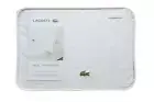 Lacoste 100% Cotton Percale Outlined Pique Sheet Set Full Light Gray