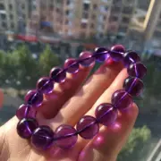 12.7mm Genuine Natural Purple Amethyst Crystal Beads Bracelet