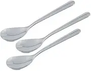 Fackelmann 41537 3 Piece 4.7" Stainless Steel Egg Spoon, Silver