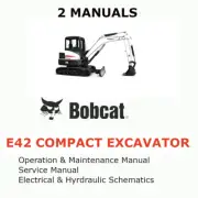 BOBCAT E42 COMPACT EXCAVATOR MANUAL OPERATORS SERVICE REPAIR SHOP OWNERS PDF