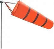 Polyester 80CM Airport Windsock 30" Long Outdoor Orange Wind Sock with Reflective Belts Grommet