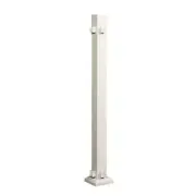 FORTRESS Deck Railing 6.1"X6.1" Aluminum Corner Post White W/ Base Cover+Bracket
