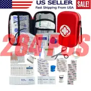 284pc First Aid Kit Bag All Purpose Emergency Survival Home Car Medical Travel