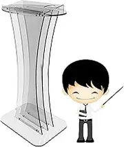 Acrylic Pulpits for Churches Lectern, Pulpits for School Churches, Table Top Podium Conference Lectern Professional Presentation Clear Portable Podium Stand for Church