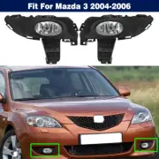 Left Right Front Bumper Fog Light Cover Bezel Switch Wire For Mazda 3 2004-2006 (for: Mazda)