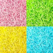 MARFOREVER 200 g Easter Grass Paper, Easter Grass Colourful Decorative Grass Easter Nest Grass Shredded Paper Filling Material for Easter Basket Gift Packaging Easter Party Gift Bag Decorations 4