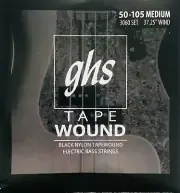GHS 3060 Black Nylon Tapewound Electric Bass Guitar Strings; gauges 50-105