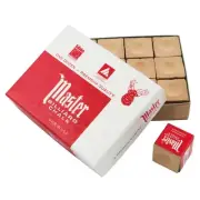 Quality MASTER Pool Snooker Billiard Cue Tip Table Chalk Box of Tan Brown Colour